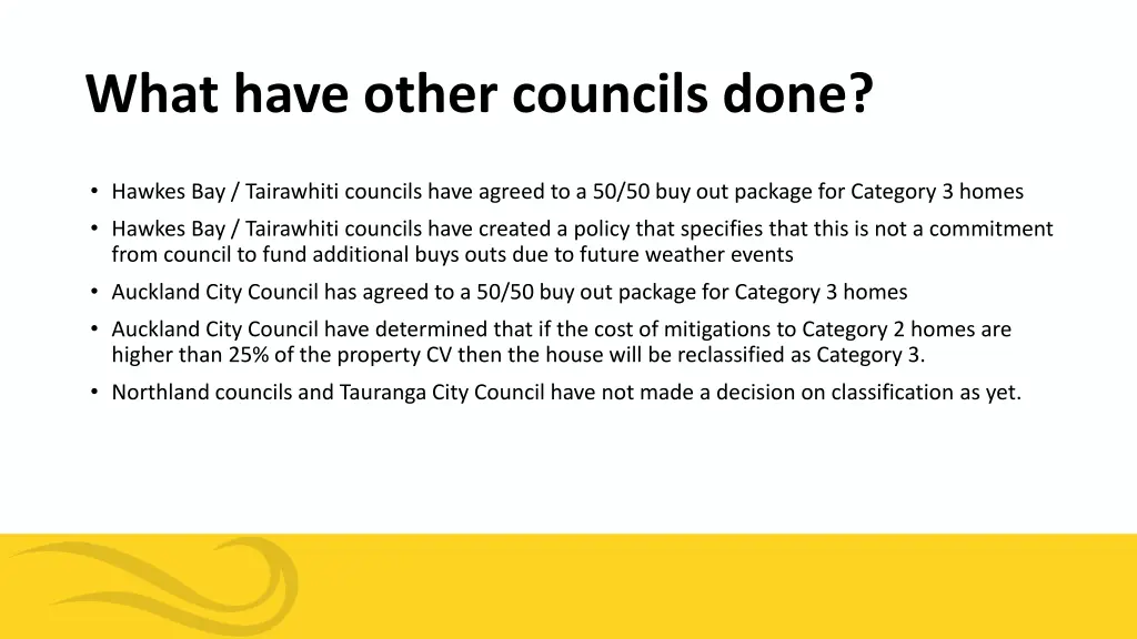 what have other councils done