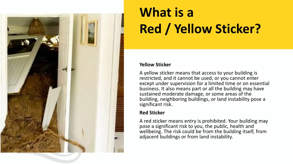 what is a red yellow sticker