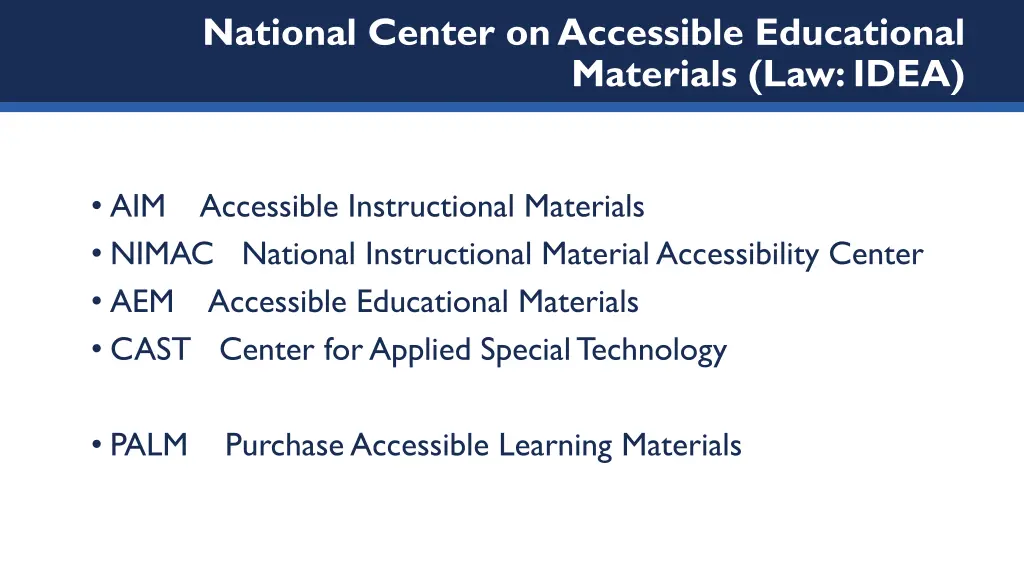 national center on accessible educational