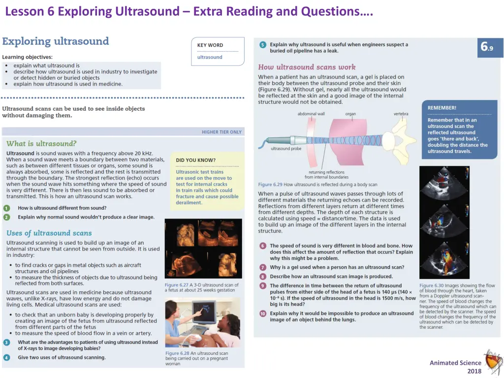 lesson 6 exploring ultrasound extra reading