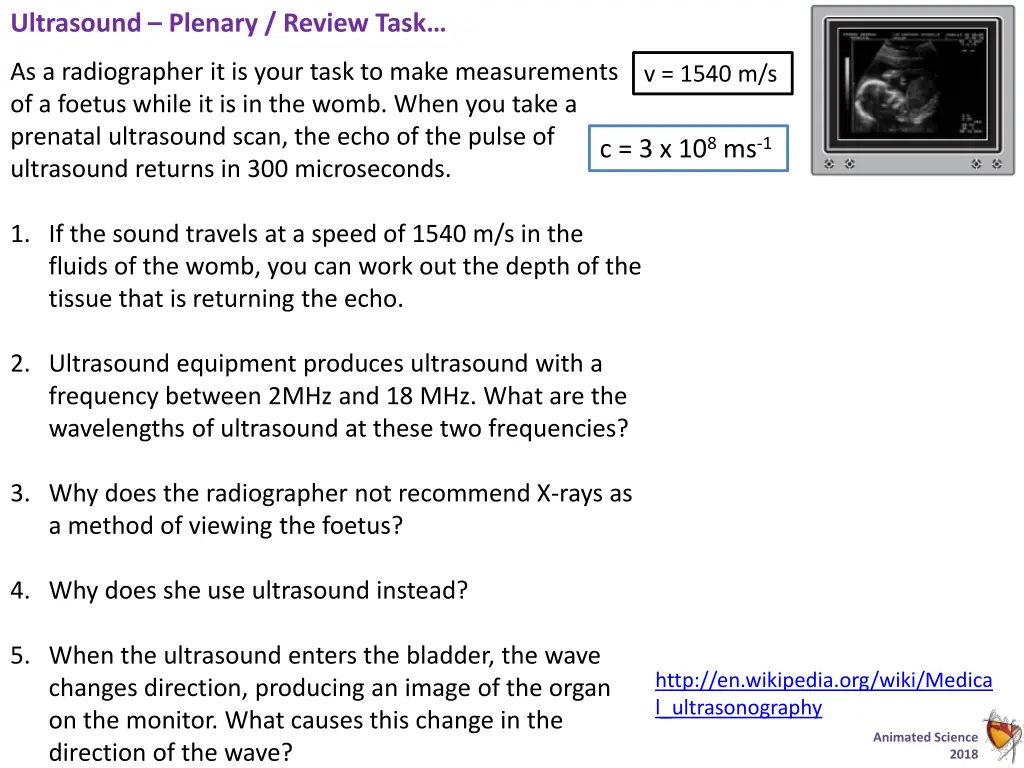 ultrasound plenary review task