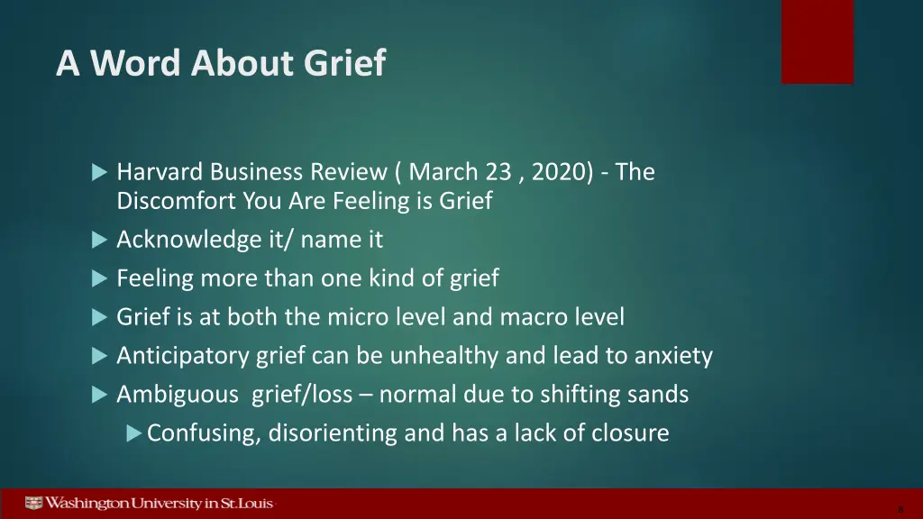 a word about grief