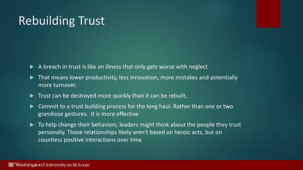 rebuilding trust