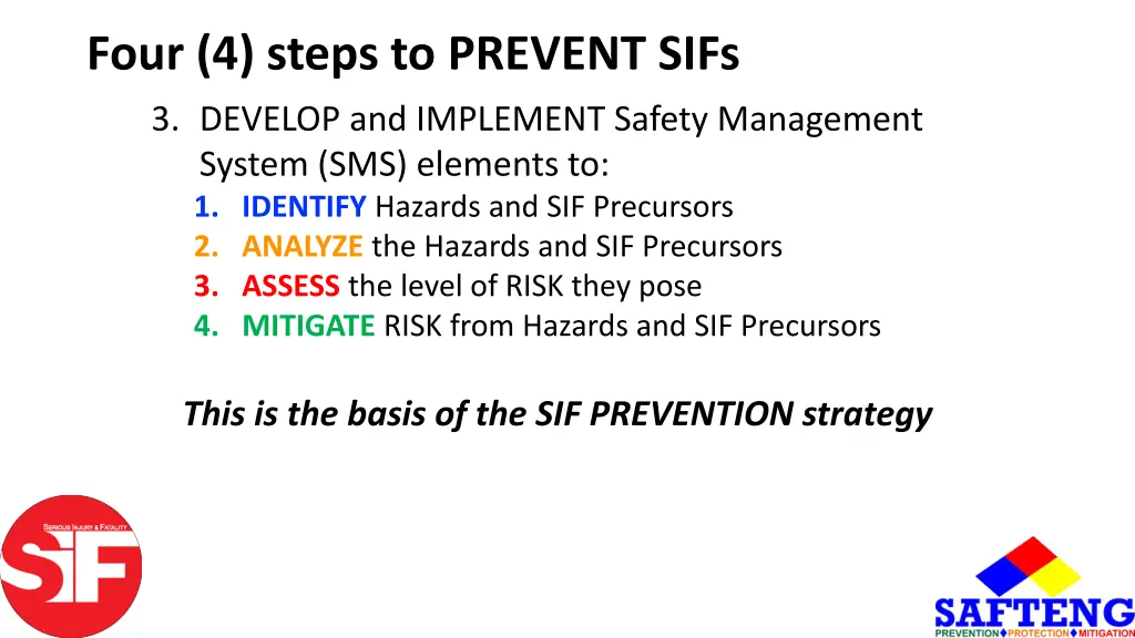 four 4 steps to prevent sifs 2