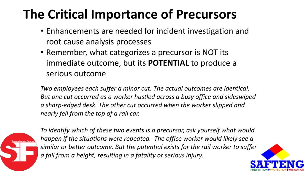 the critical importance of precursors 1