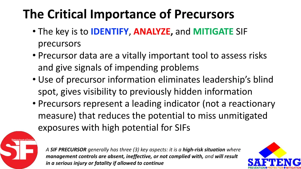 the critical importance of precursors