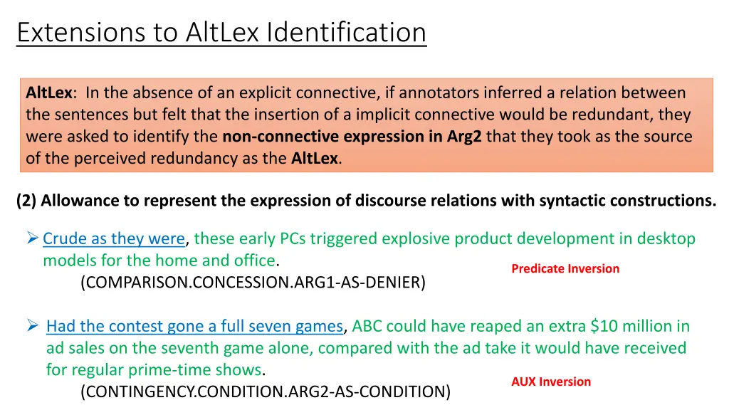 extensions to altlex identification 1