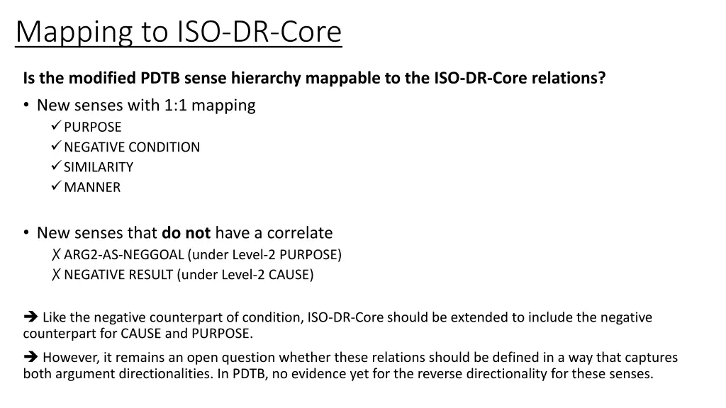 mapping to iso dr core 1