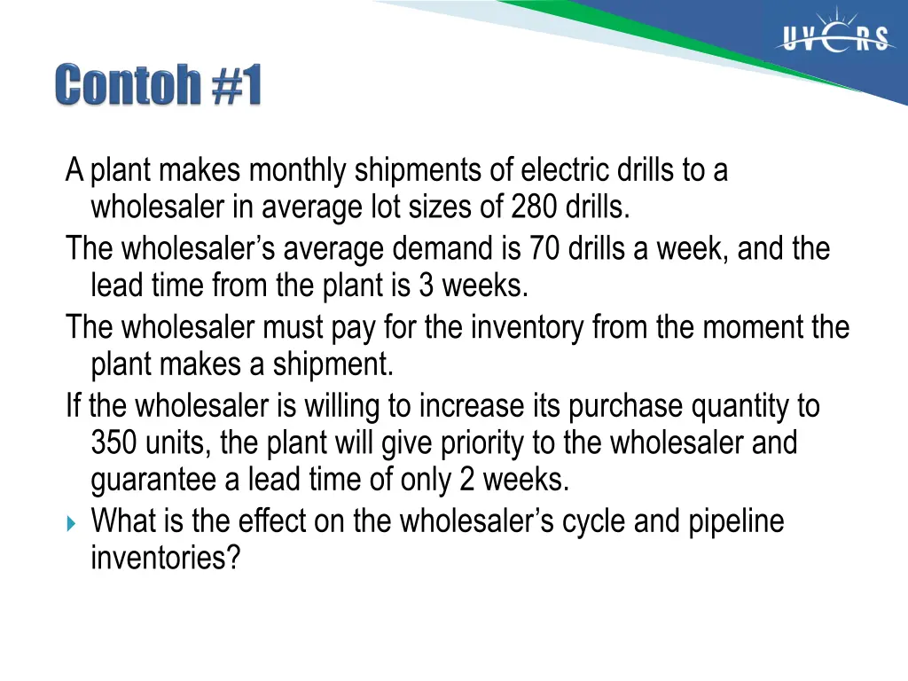 a plant makes monthly shipments of electric