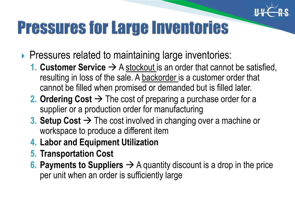 pressures related to maintaining large