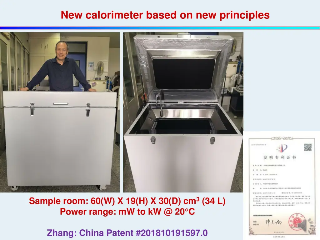 new calorimeter based on new principles