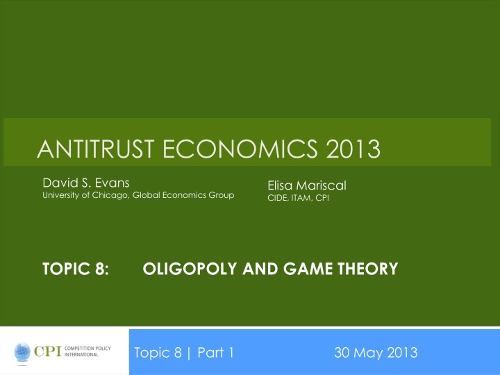 antitrust economics 2013