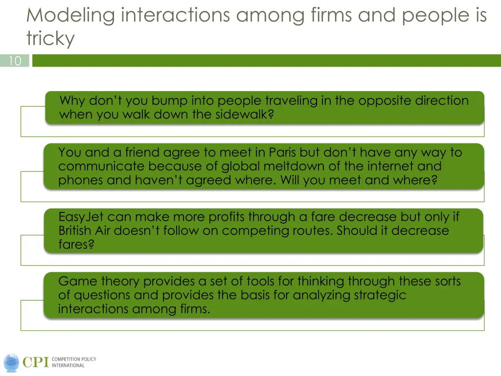 modeling interactions among firms and people