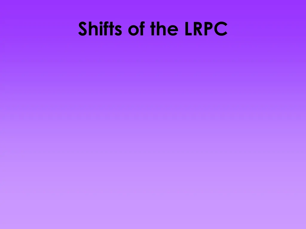 shifts of the lrpc