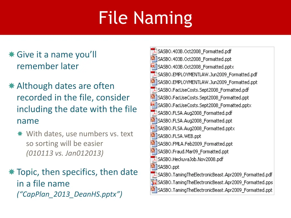 file naming