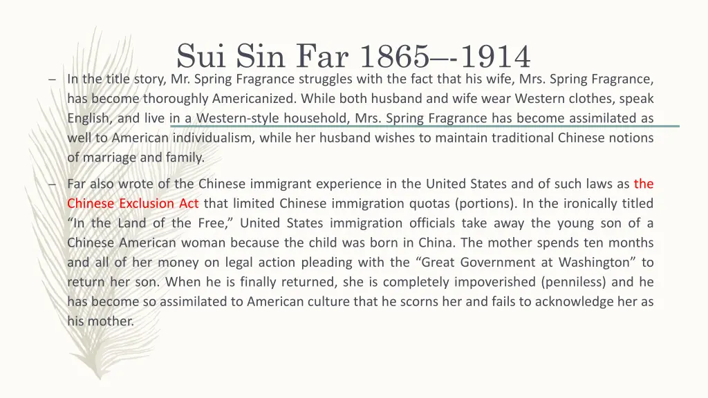 sui sin far 1865 1914 in the title story