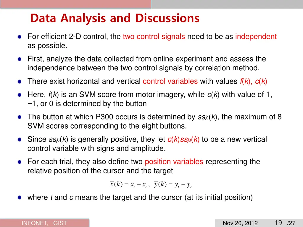 data analysis and discussions