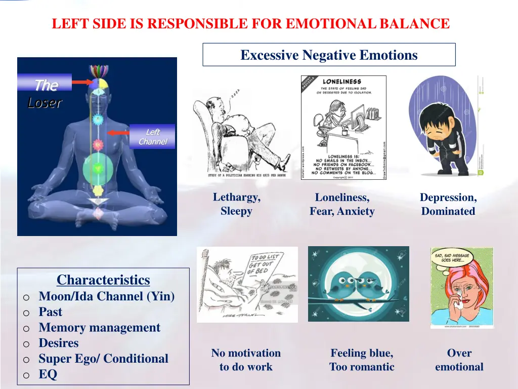 left side is responsible for emotional balance