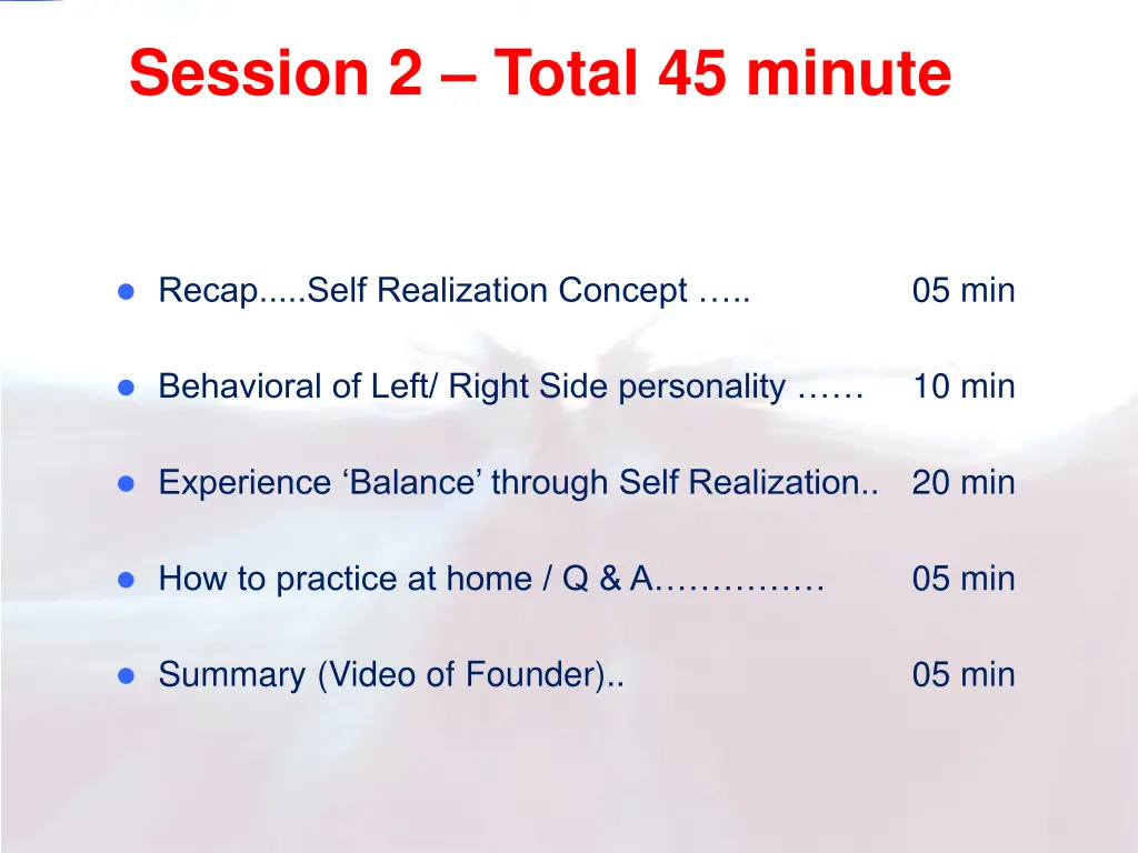 session 2 total 45 minute