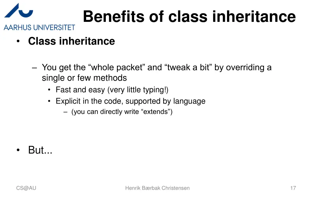 benefits of class inheritance