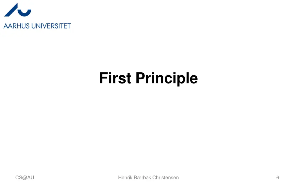 first principle