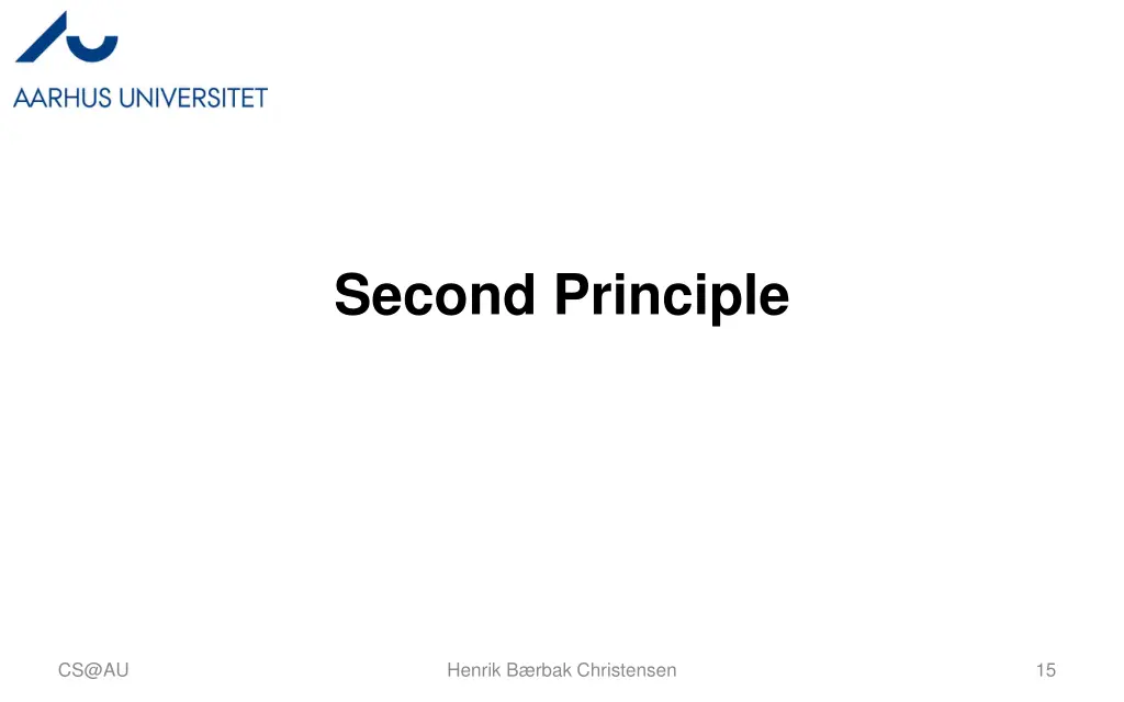 second principle