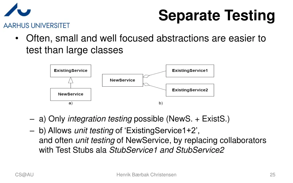 separate testing