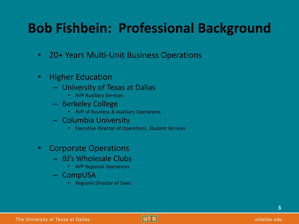 bob fishbein professional background