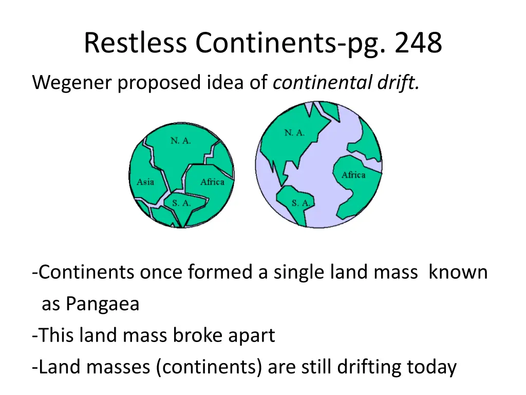 restless continents pg 248