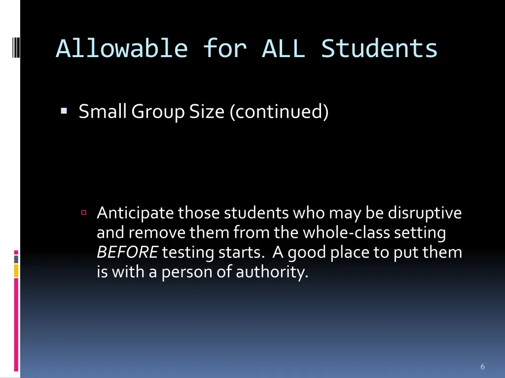 allowable for all students 1