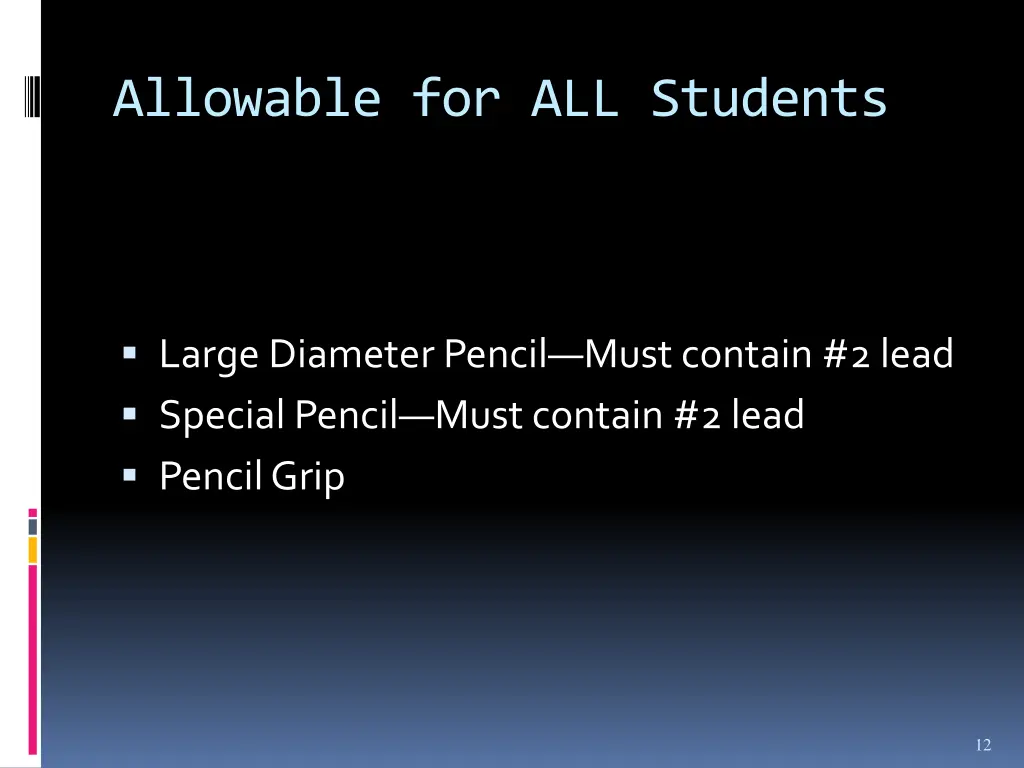 allowable for all students 7