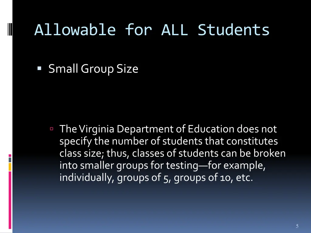 allowable for all students