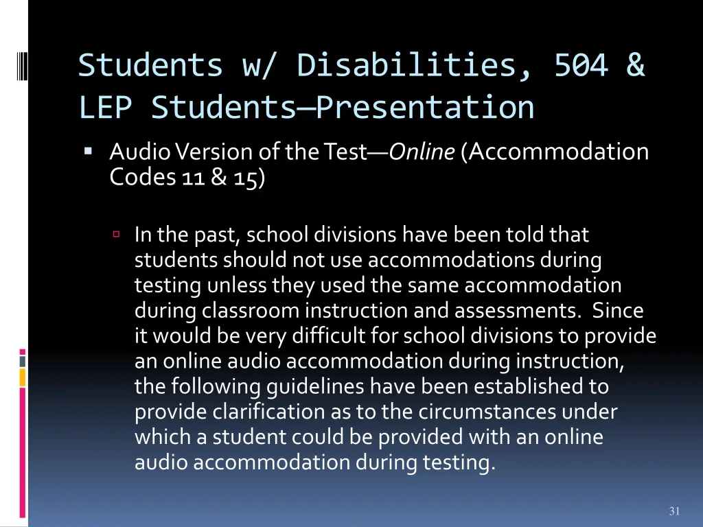 students w disabilities 504 lep students 13