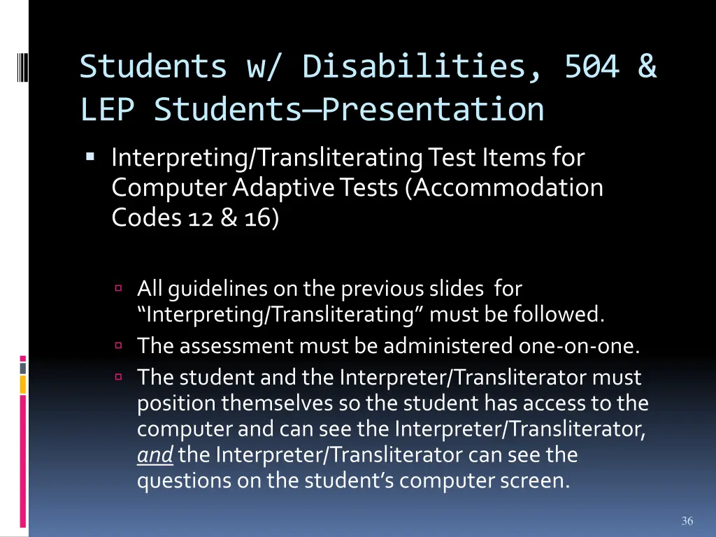 students w disabilities 504 lep students 18