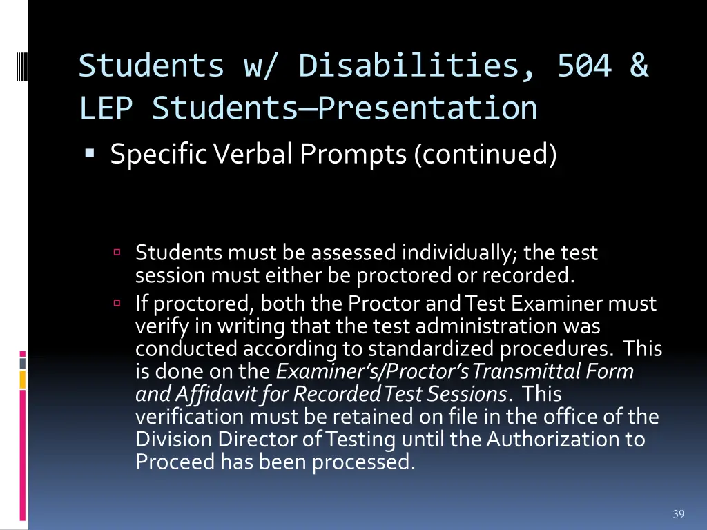 students w disabilities 504 lep students 21