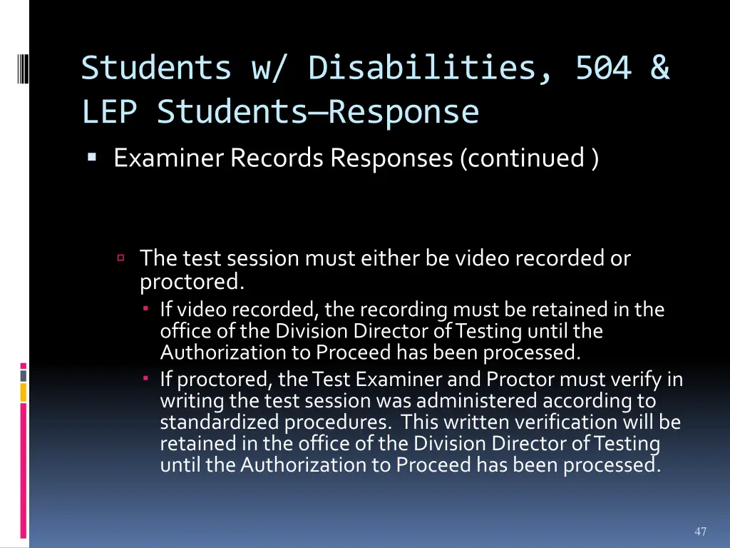 students w disabilities 504 lep students response 6