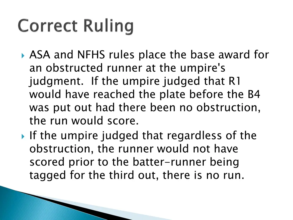 asa and nfhs rules place the base award