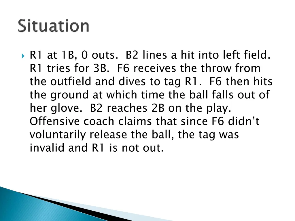 r1 at 1b 0 outs b2 lines a hit into left field