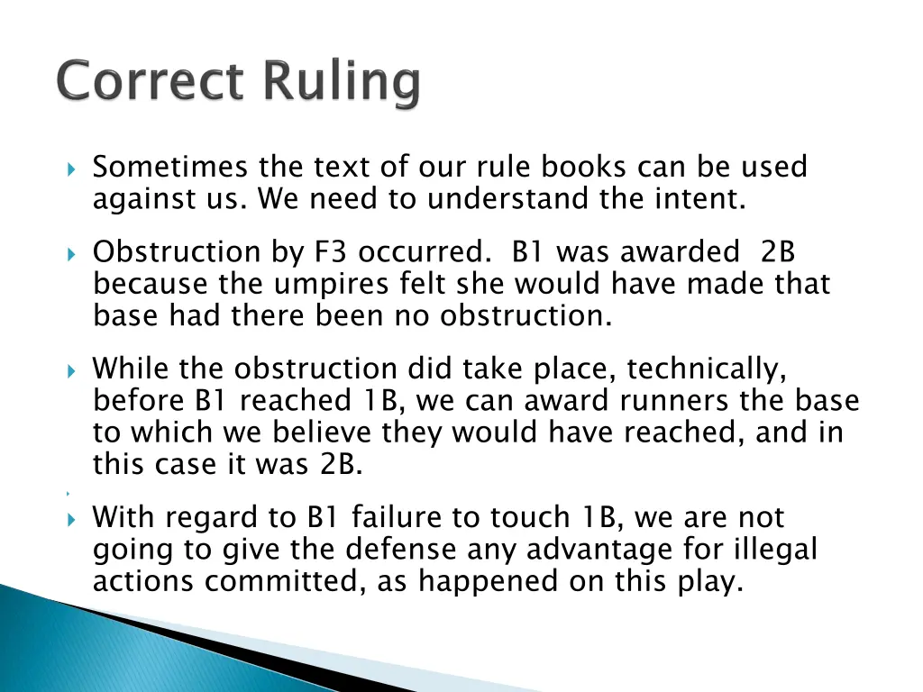 sometimes the text of our rule books can be used