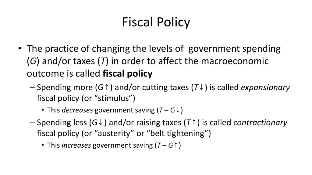 fiscal policy