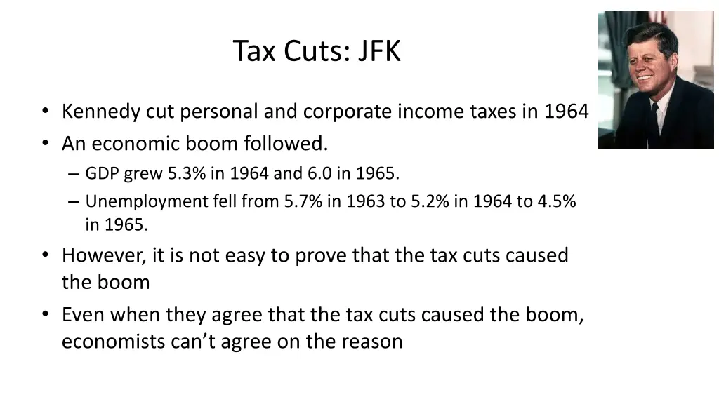 tax cuts jfk