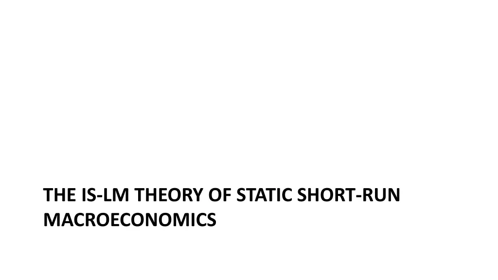 the is lm theory of static short