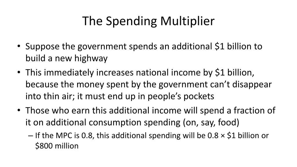 the spending multiplier 2