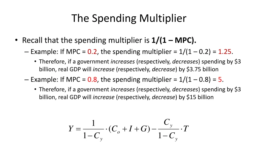 the spending multiplier 4