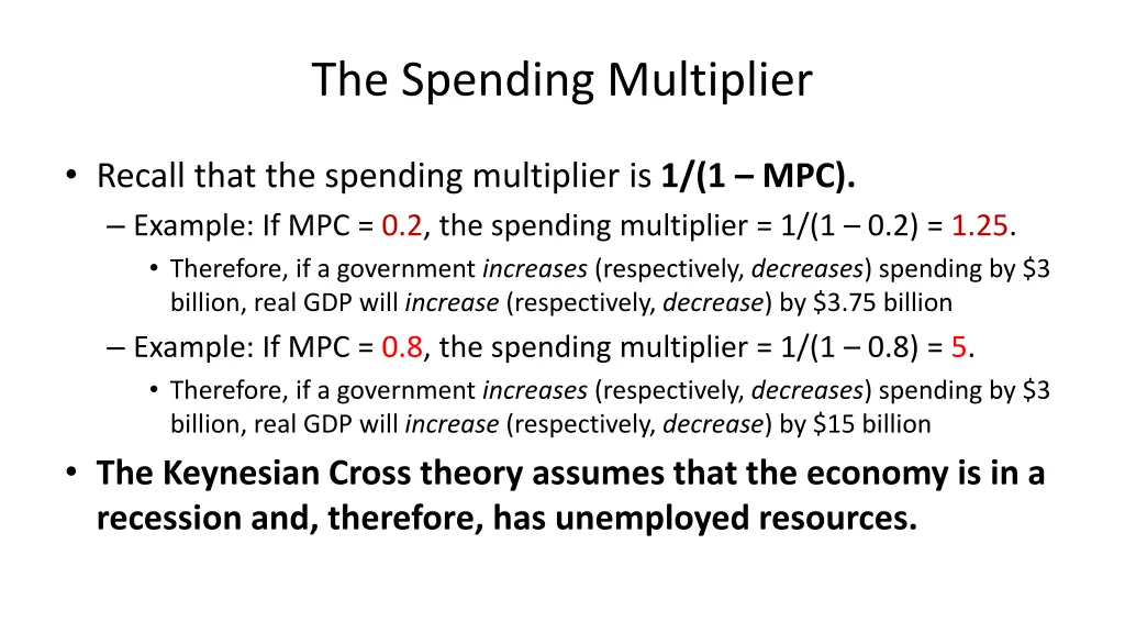 the spending multiplier 5