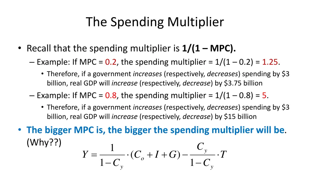 the spending multiplier 6