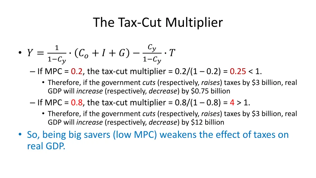 the tax cut multiplier 3