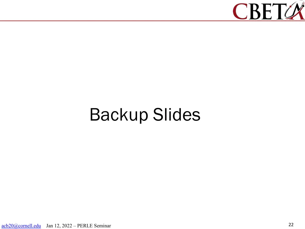 backup slides