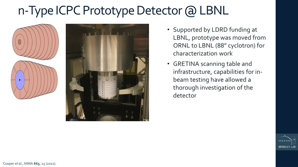 n type icpc prototype detector @ lbnl