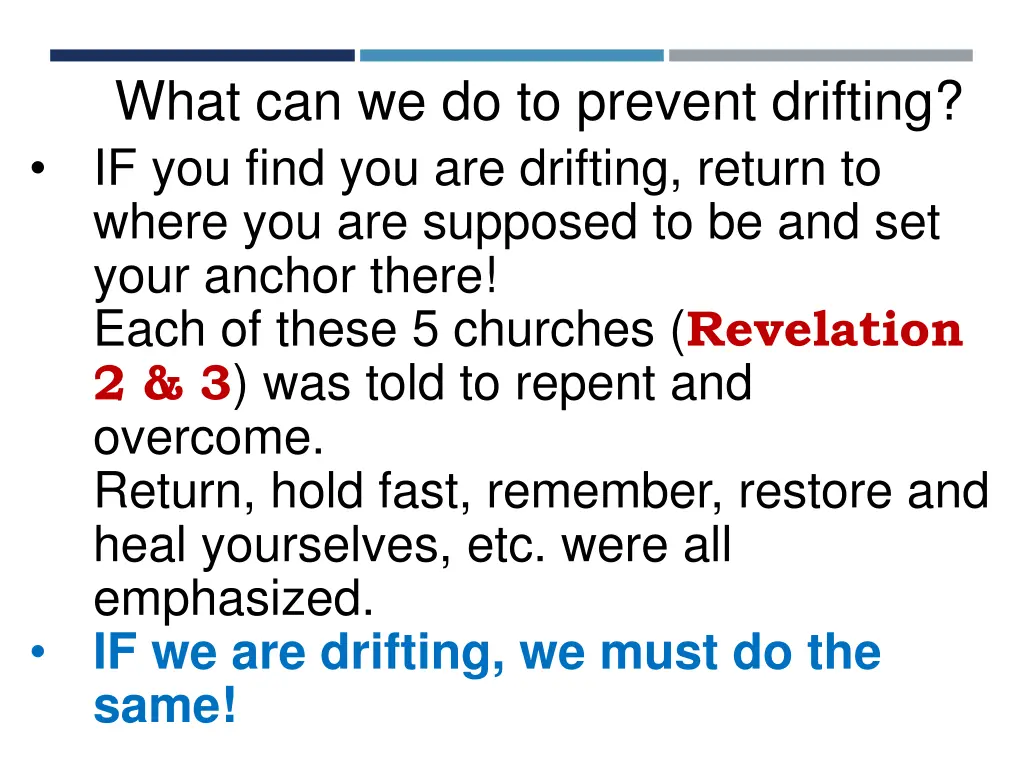 what can we do to prevent drifting if you find